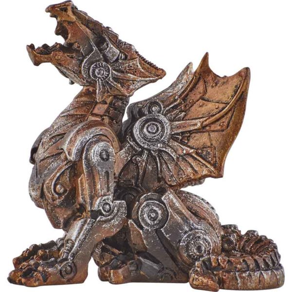 Geared Steampunk Dragon Statue