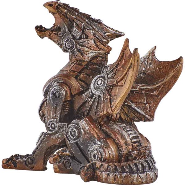 Geared Steampunk Dragon Statue