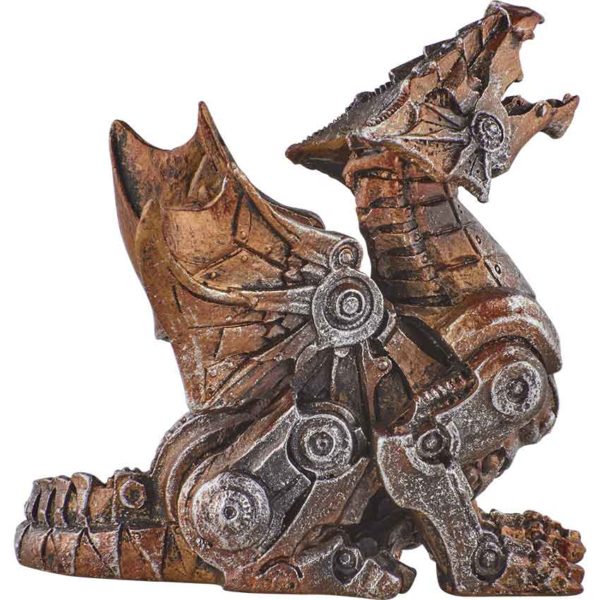 Geared Steampunk Dragon Statue