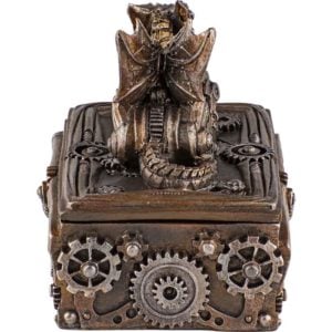 Steampunk Geared Dragon Trinket Box