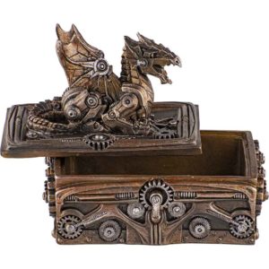 Steampunk Geared Dragon Trinket Box