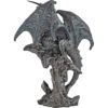 Jeweled Gray Dragon Statue