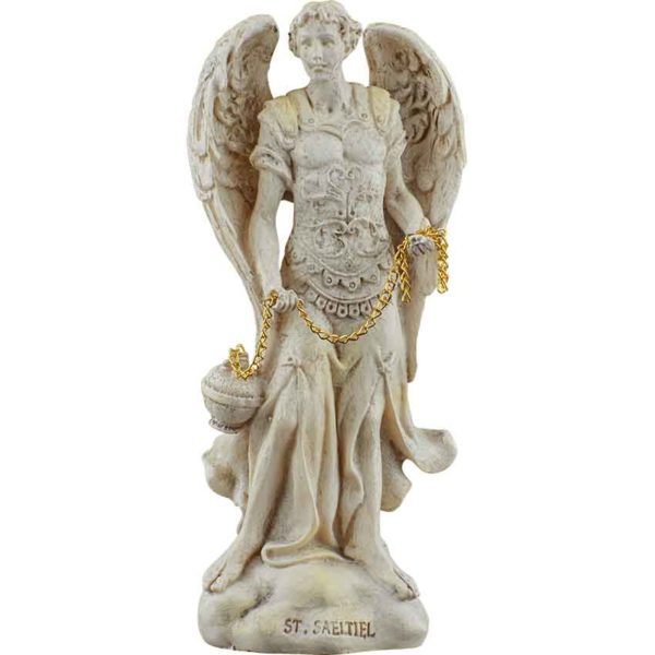 White Archangel Saeltiel of Prayer Statue