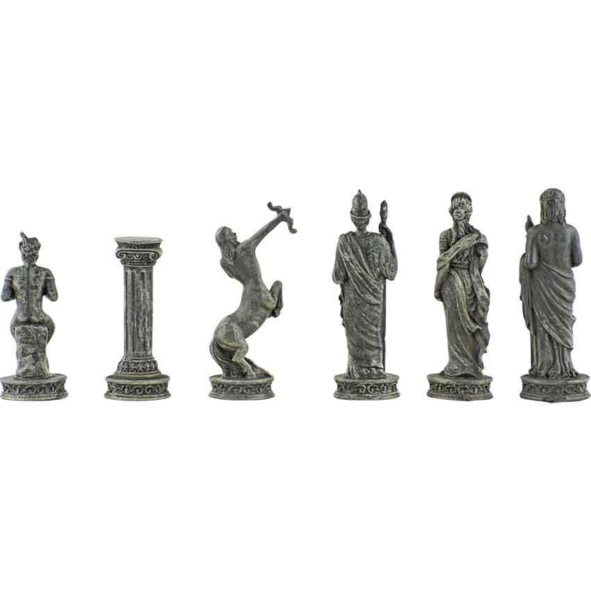 Large Chess Set Greek Mythology Characters Statue Sculpture Chess Board  Decor