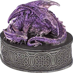 Celtic Purple Dragon Trinket Box