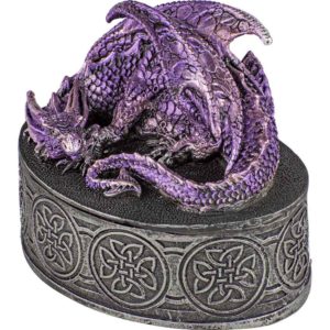 Celtic Purple Dragon Trinket Box