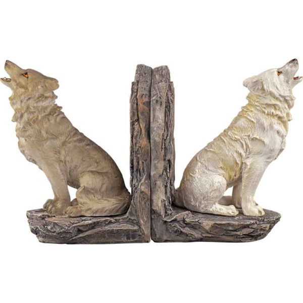 Howling Wolf Bookends