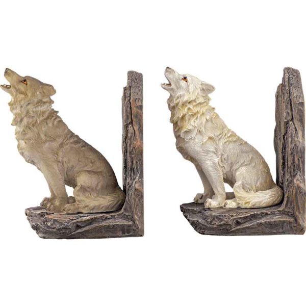 Howling Wolf Bookends