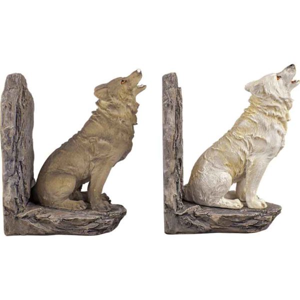 Howling Wolf Bookends
