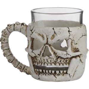 Grinning Skull Glass Cup