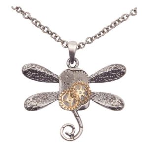 Mechanical Dragonfly Steampunk Necklace