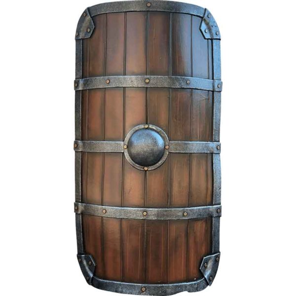 Reinforced LARP Tower Shield - Wood