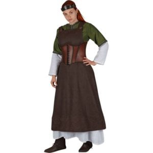 Alva Herringbone Apron Dress