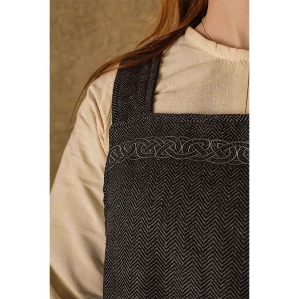 Alva Herringbone Apron Dress