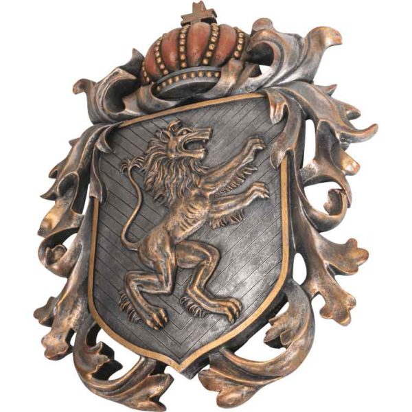 Heraldic Lion Crest Plaque