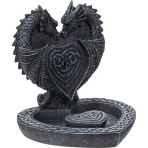 Double Dragon Heart Backflow Incense Burner