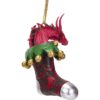 Dragon in Stocking Christmas Ornament