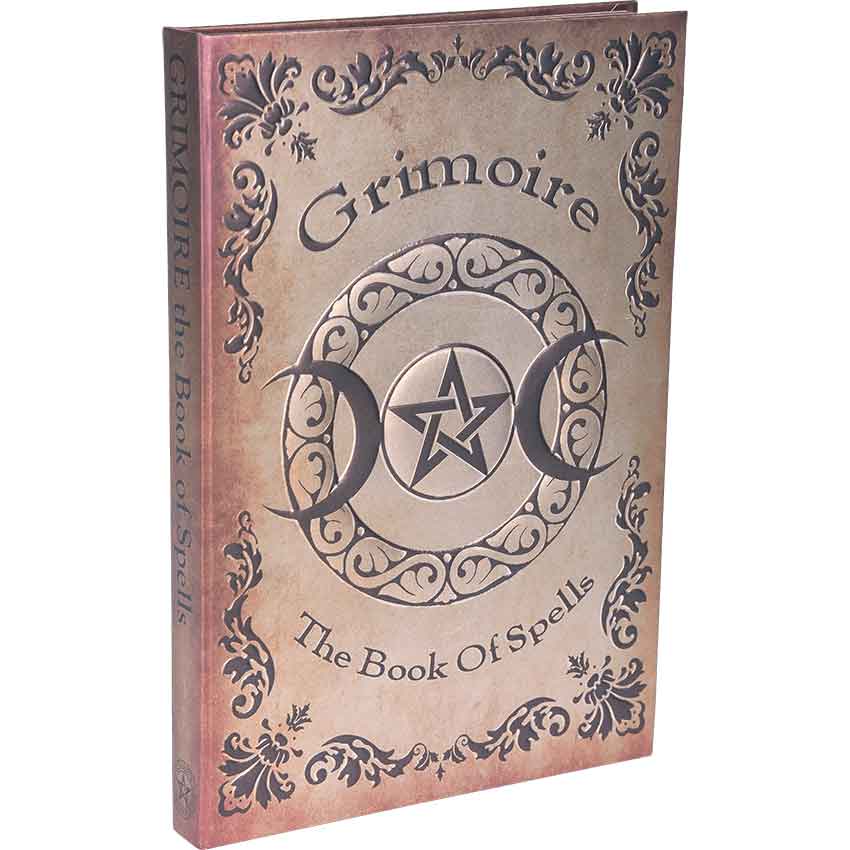 Huge Big Grimoire Pentagram Leather Spell Book of Shadows 