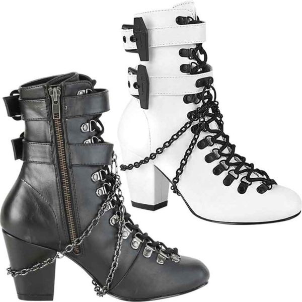 Gothic Coffin Buckle Boots