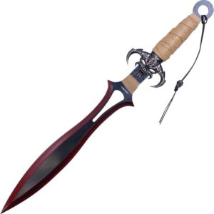 Red Edge Leaf Bladed Demon Sword