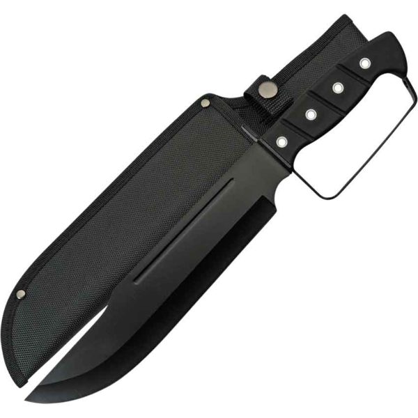 Black D-Guard Bowie Knife