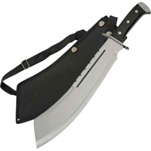 Black Handle Curved Machete