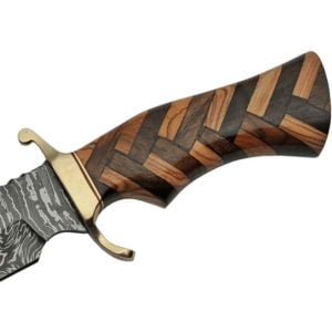 Herringbone Wood Sawback Hunting Knife