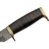 Stacked Leather Damascus Knife with Sheath