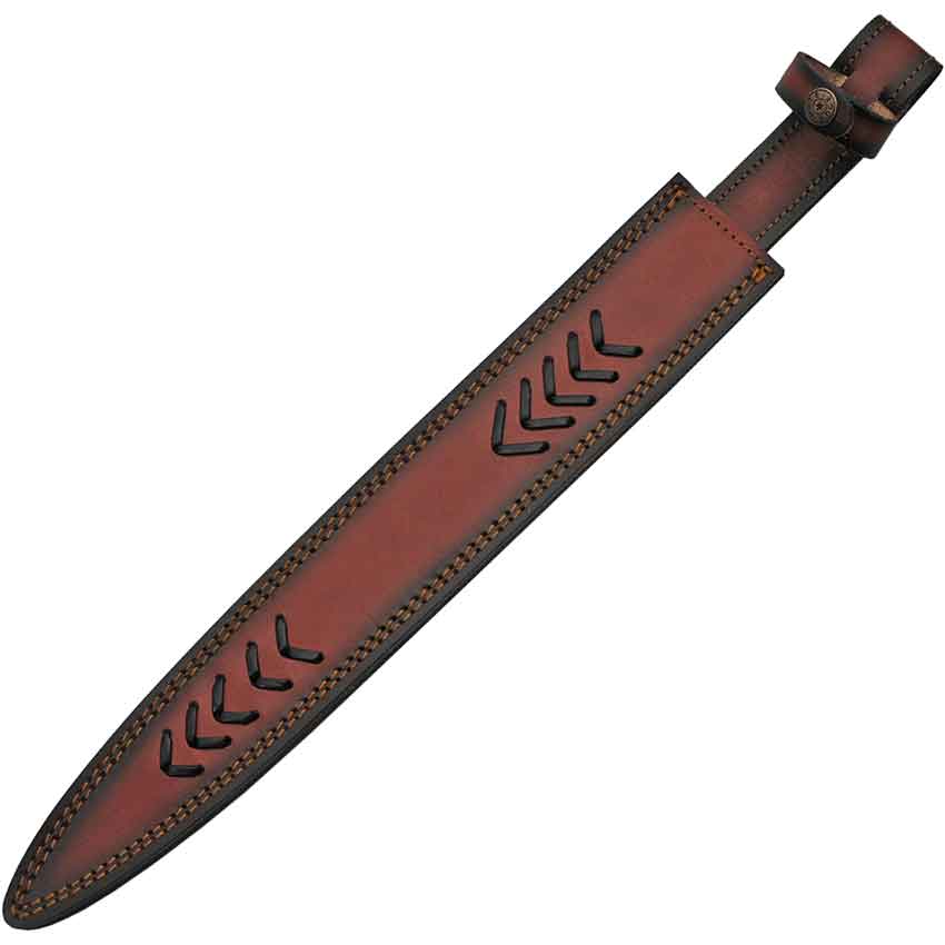Walnut and Olive Hilt Layered-Steel Shortsword
