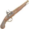 Antique Brass Colonial Flintlock Pistol