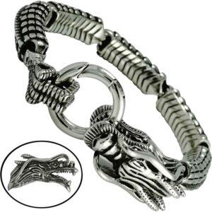 Skeletal Dragon Ring Bracelet