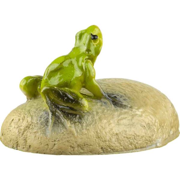 Mini Frog on a Rock Statue