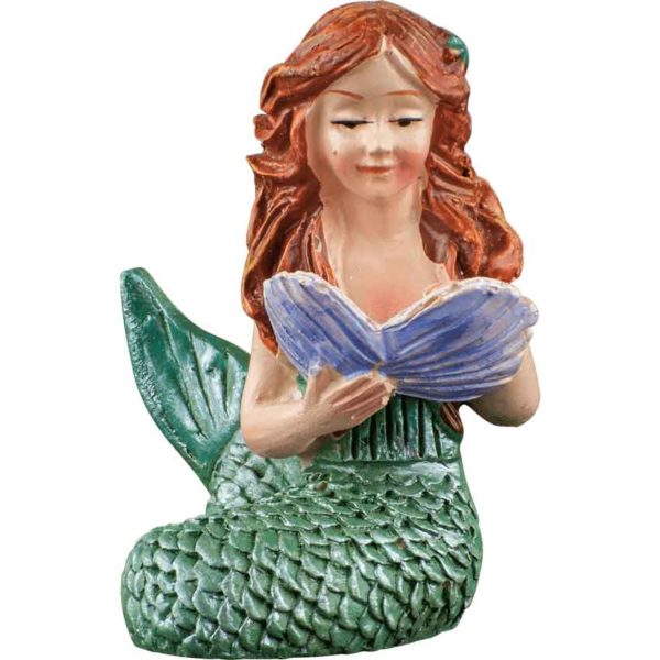 Mini Reading Mermaid Statue