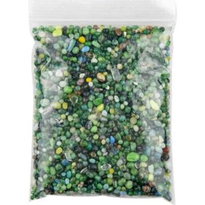 Green Variegated Glass Pebbles