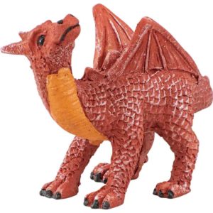 Mini Red Standing Dragon Statue