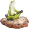 Mini Meditating Yoga Frog Statue