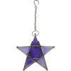 Purple Glass Star Tealight Lantern
