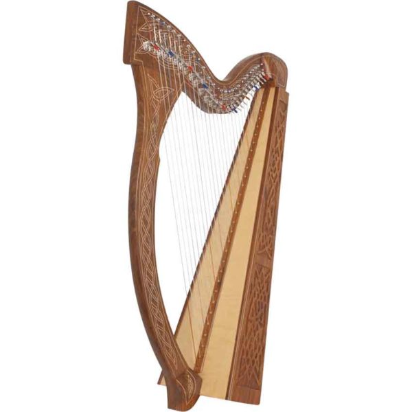 29 String Minstrel Harp with Thistle Detailing