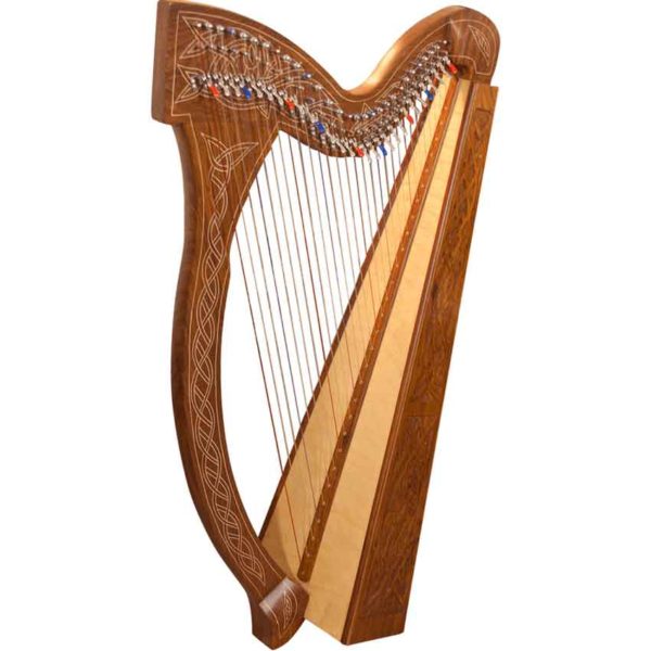 29 String Minstrel Harp with Knotwork Detailing