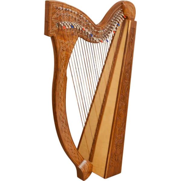 29 String Minstrel Harp with Thistle Detailing