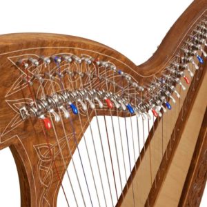 29 String Minstrel Harp with Thistle Detailing
