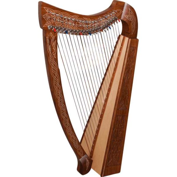 22 String Heather Harp with Knotwork Detailing
