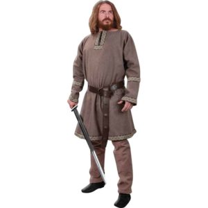 Fjell Faux Fur Trim Viking Cape - Brown