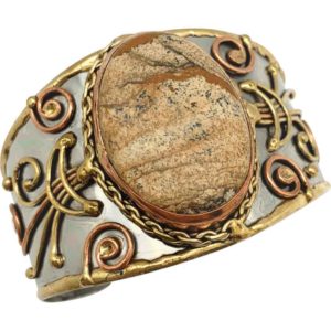 Picture-Jasper Medieval Cuff Bracelet