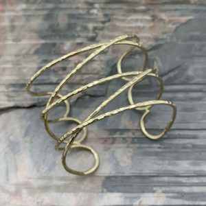 Golden Crossed Loops Medieval Bracelet