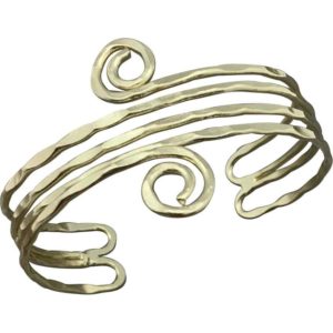 Golden Hammered Spiral Medieval Bracelet