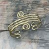 Golden Hammered Spiral Medieval Bracelet