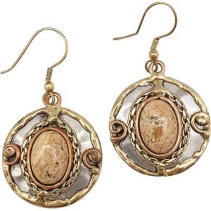 Picture-Jasper Medieval Earrings