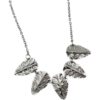 Silver Embossed Leaves Fantasy Necklace