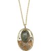 Mixed Metal Moss Agate Necklace